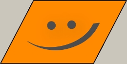 smilie in Form eines Parallelogramm